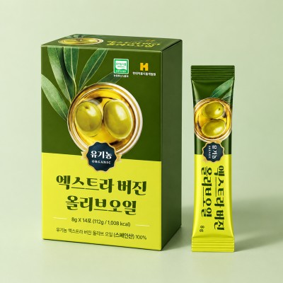 웰러스 유기농 엑스트라버진 올리브오일 8g x 14포