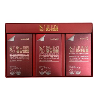 헬씨허그 애니타임 홍삼필름(세트) 211mg x 20매x 3개